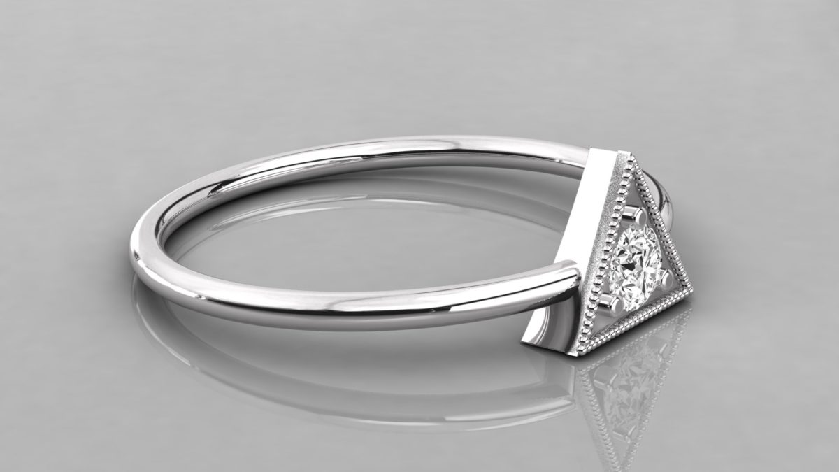 bague stacking triangle